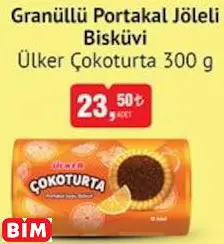 ÜLKER ÇOKOTURTA GRANÜLLÜ PORTAKAL JÖLELİ BİSKÜVİ